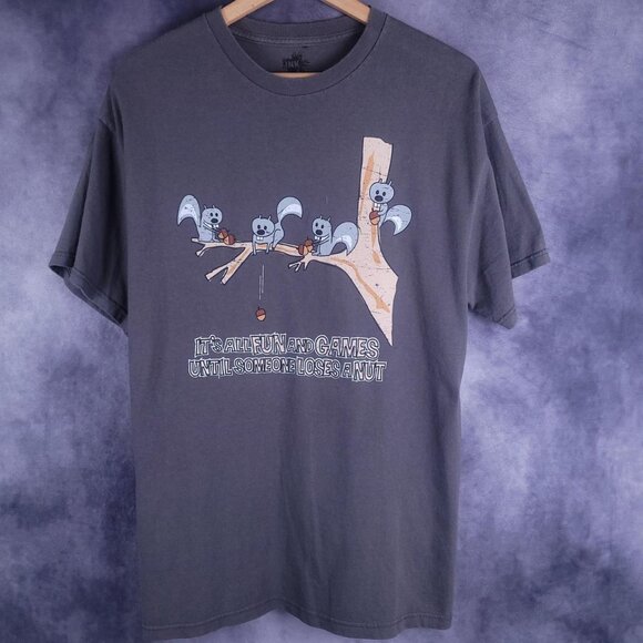 Squirrel nut ironic cringe humor Y2K style shirt - Picture 1 of 3